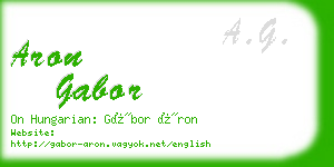 aron gabor business card